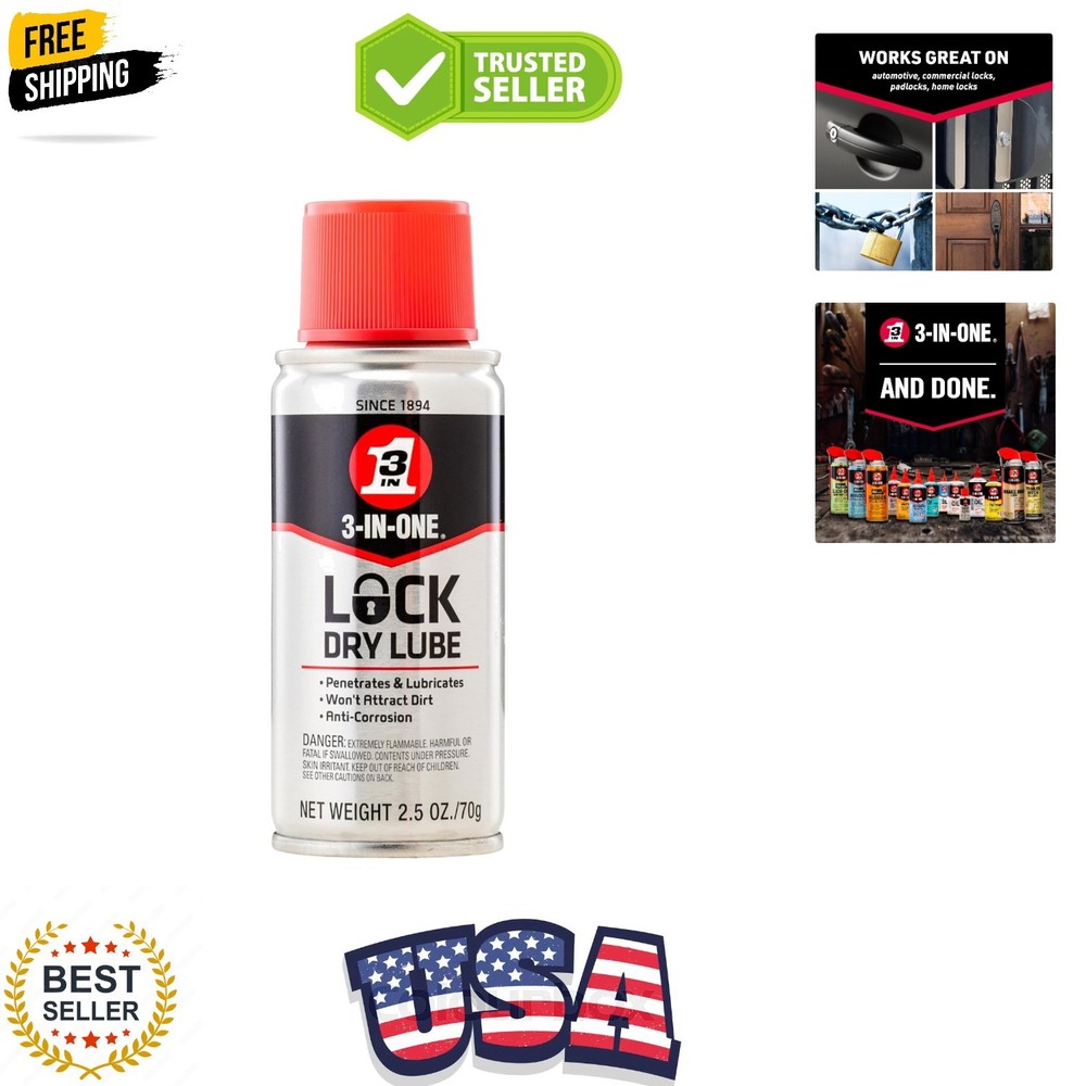 Lock Dry Lube, 2.5 OZ