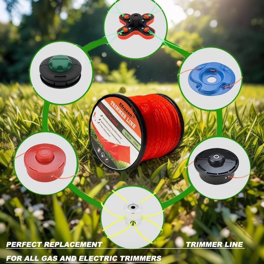 Weed Eater String, Commercial Square Twist .105" Diameter X 302' String Trimmer