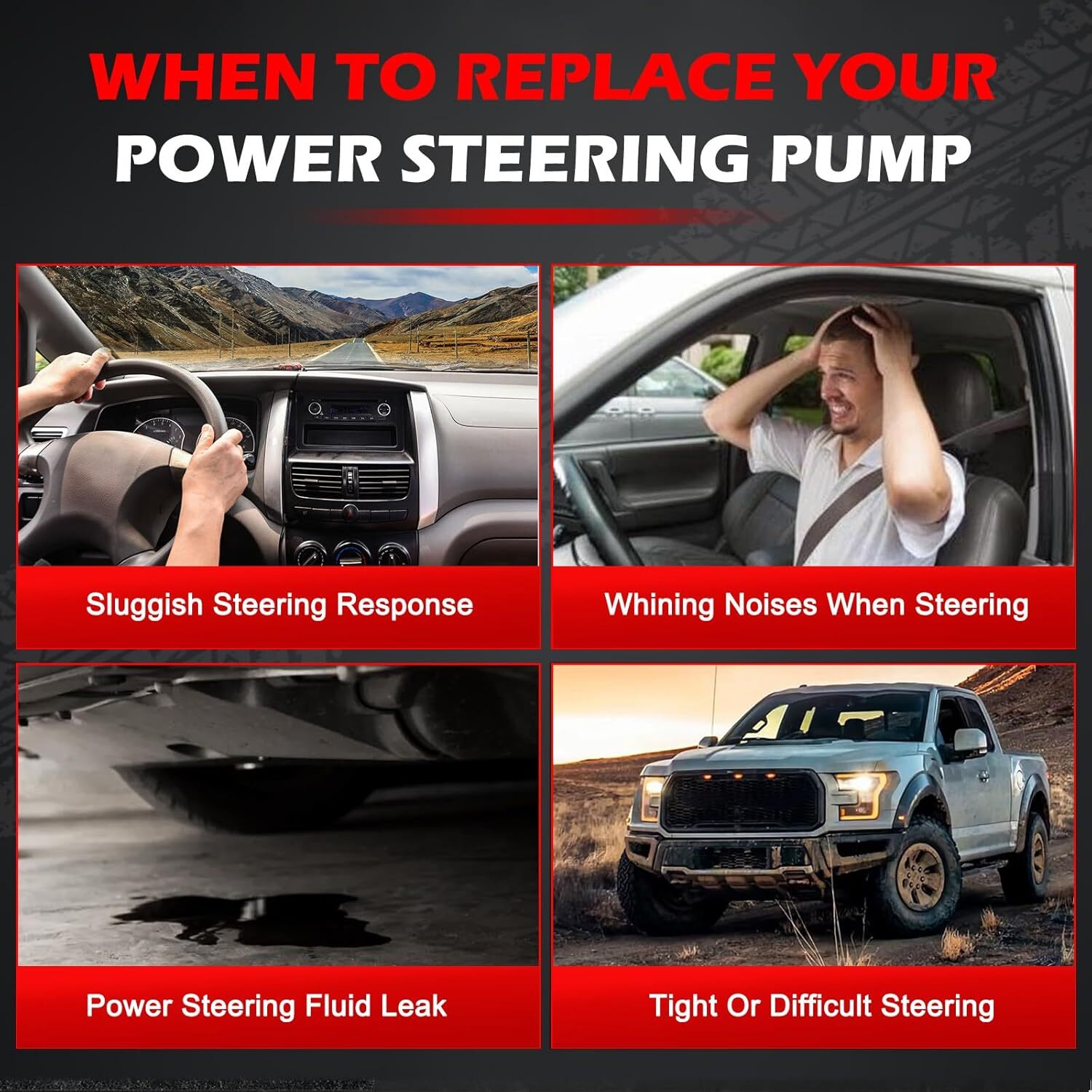 Power Steering Pump w/ Reservoir&Pulley for 2002-07 Dodge Ram 1500 3.7 4.7L 5.7L