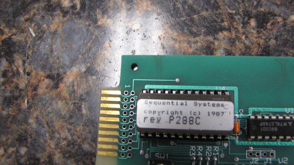 Vintage Sequential Systems REV P288C 1987 Card - GB2