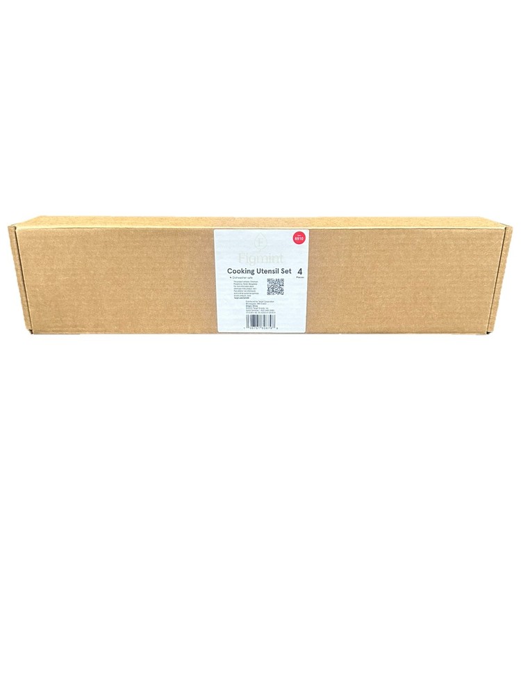 4pc Stainless Steel Kitchen Utensil Set Silver Solid & Spotted Turner & Spoon