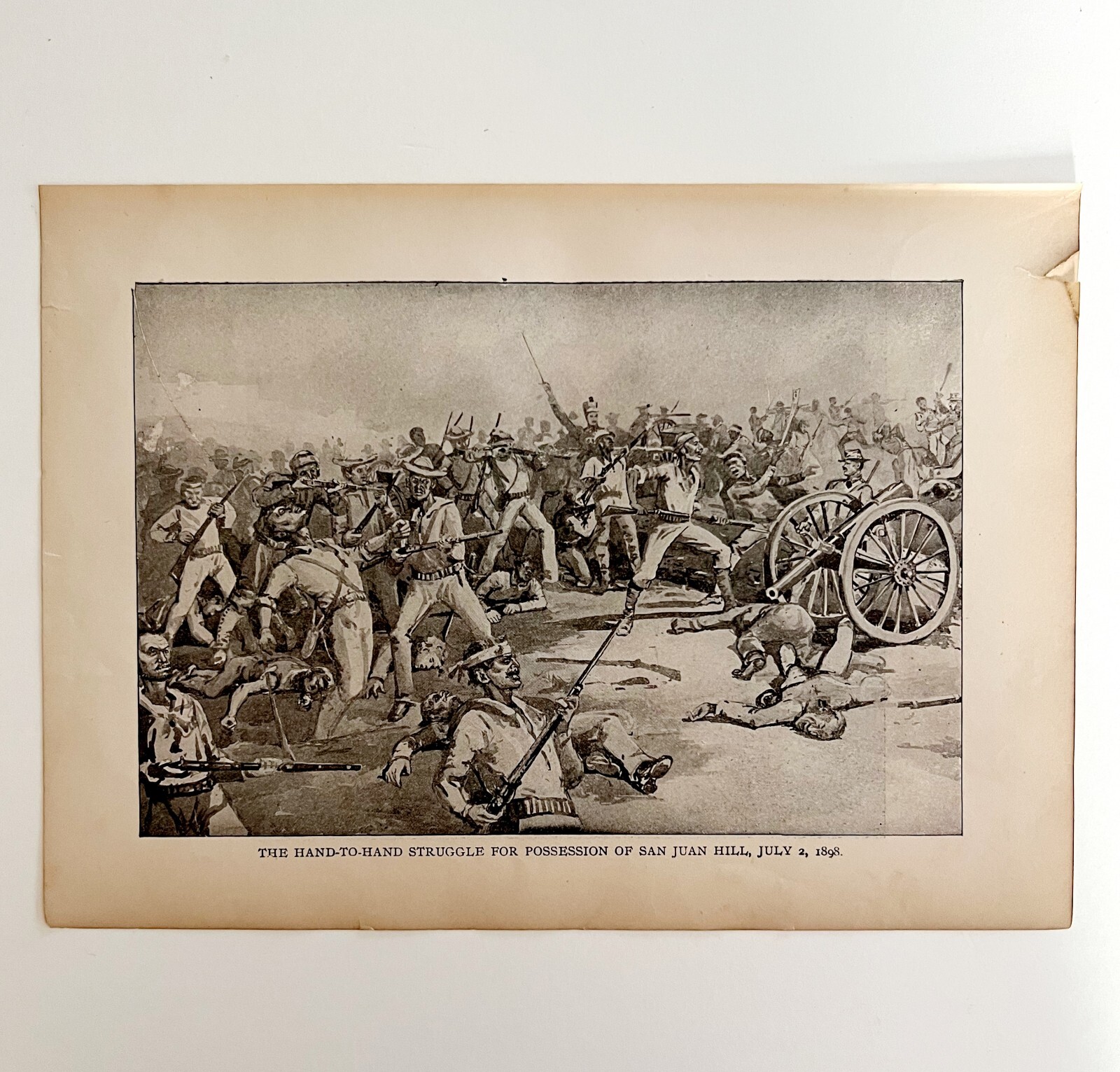 San Juan Hand To Hand Combat Spanish American War 1899 Victorian Print DWV7C