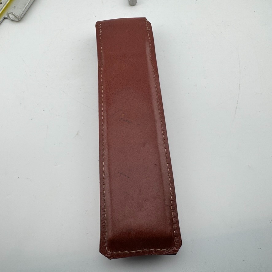 Vintage Wet Bulb Hygrometer Princo Aluminum Sleeve Leather Case