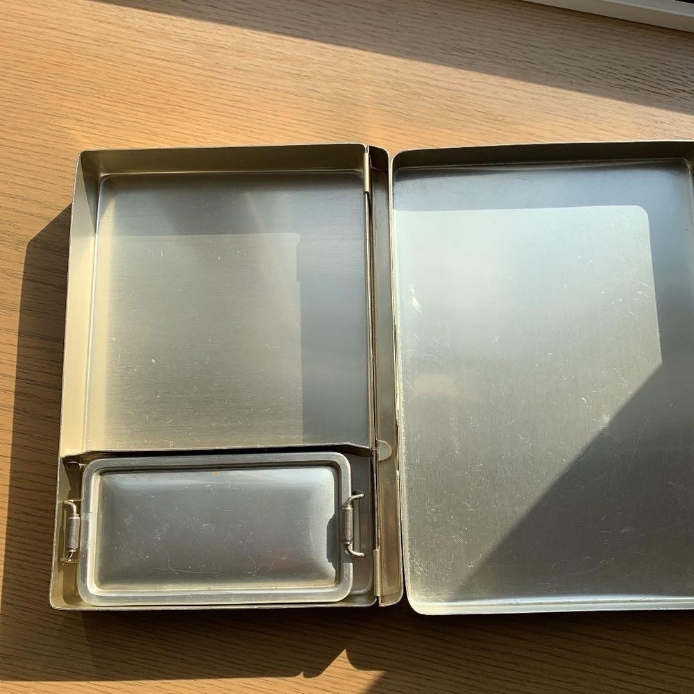 Anodized lunch box Showa retro
