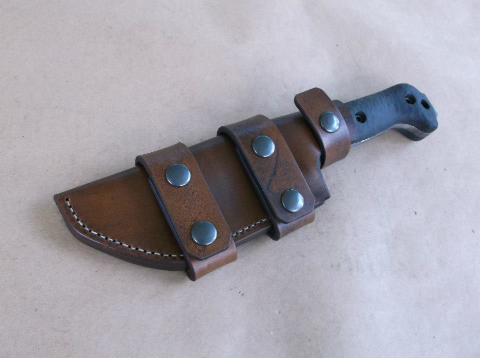 KA BAR BECKER BK-2 CUSTOM LEATHER SHEATH (SHEATH ONLY) !READ DESCRIPTION!