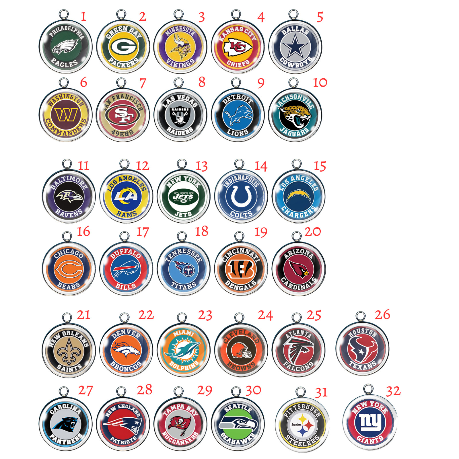 Football New Style  Glass Charms, Jewelry Making Charms