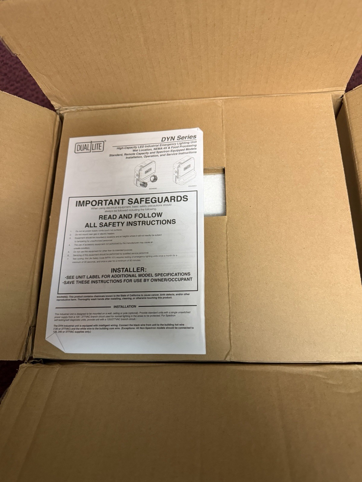 Dual-Lite Dyn12 Emergency Light, 120/277V Input, 9-7/8" W NEW OPEN BOX