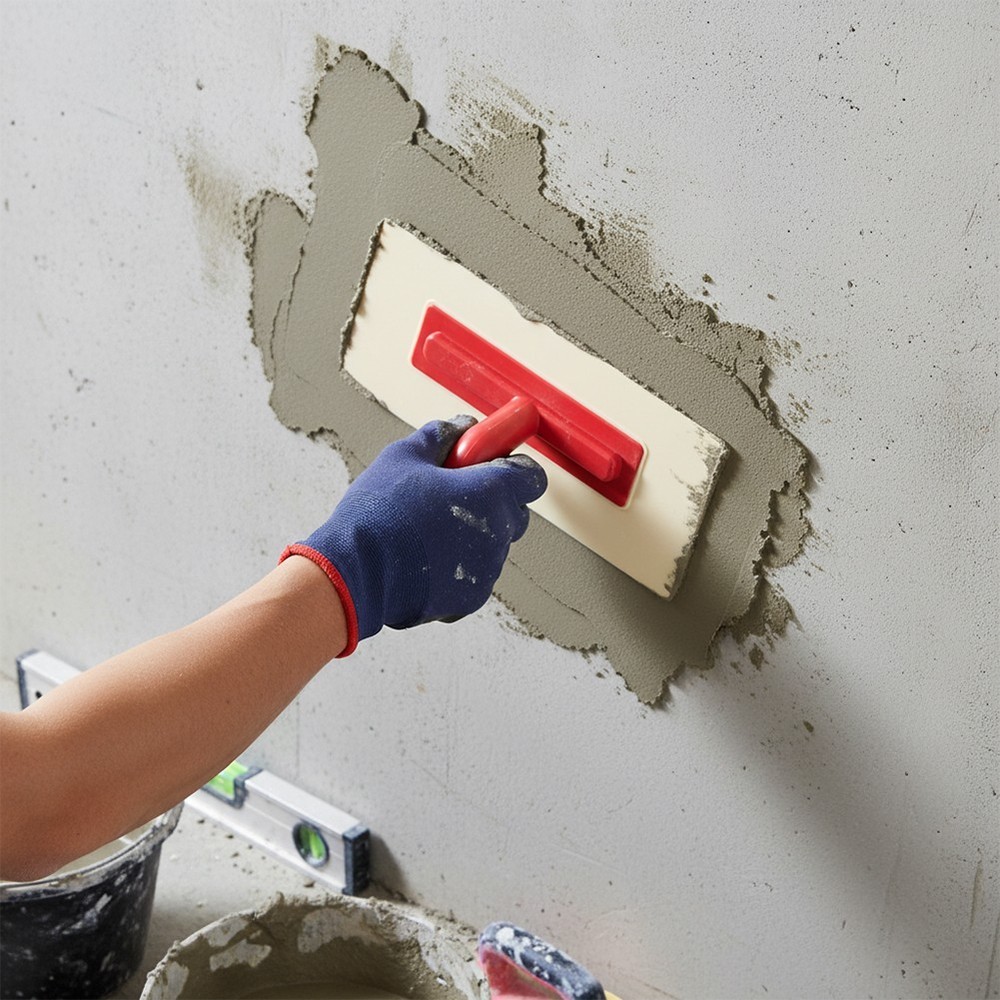 Plastic Trowel with Red Handle for Professional Plastering and DIY Tasks