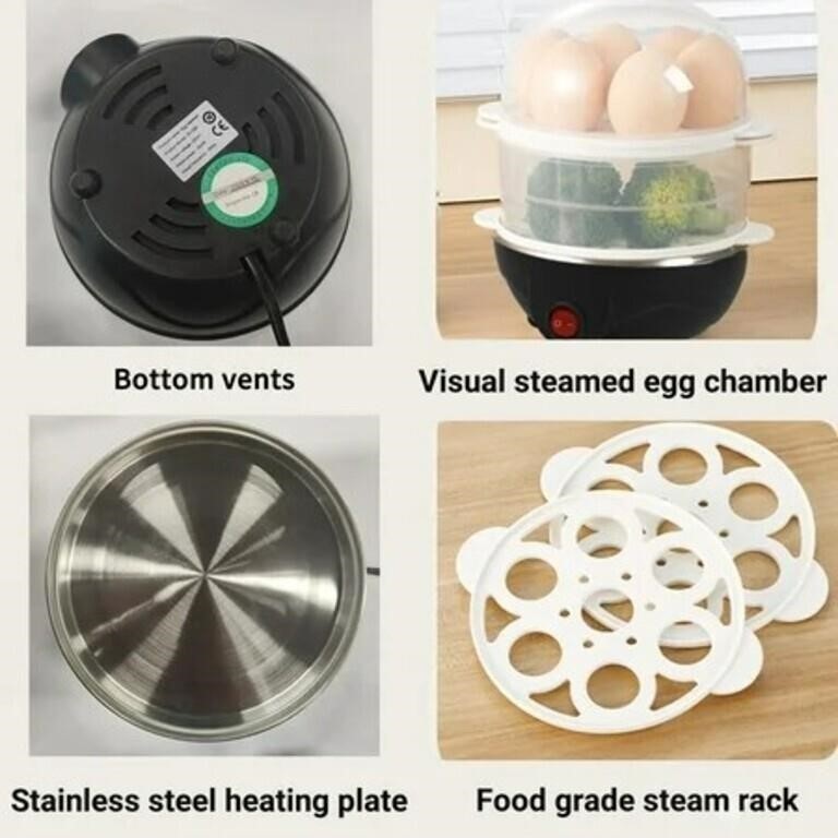 Easy Egg Cooker 14 Egg Capacity 2-Tier