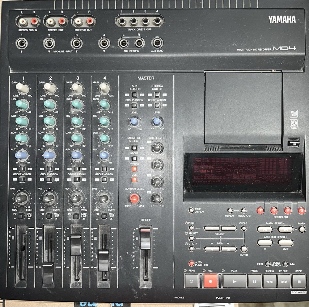 Yamaha MD4 Multitrack MD Recorder 100V No Cords Untested 1996 Footed