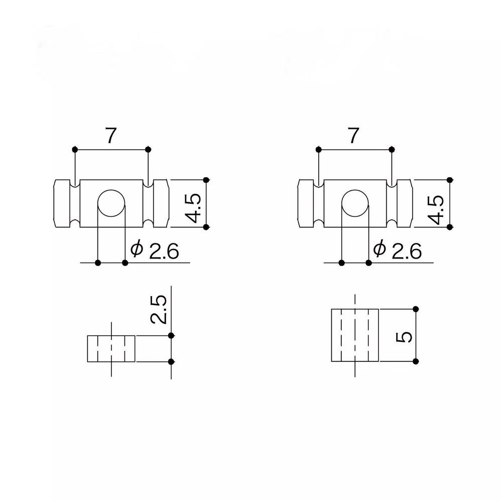 2x Barrel Style Stainless Steel Guitar String Guides String Retainer String Tree