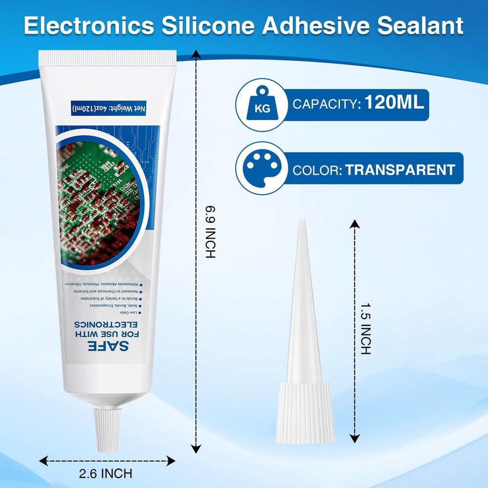 4 oz/120 ml Conformal Coating for Electronics, Waterproof Silicone Clear