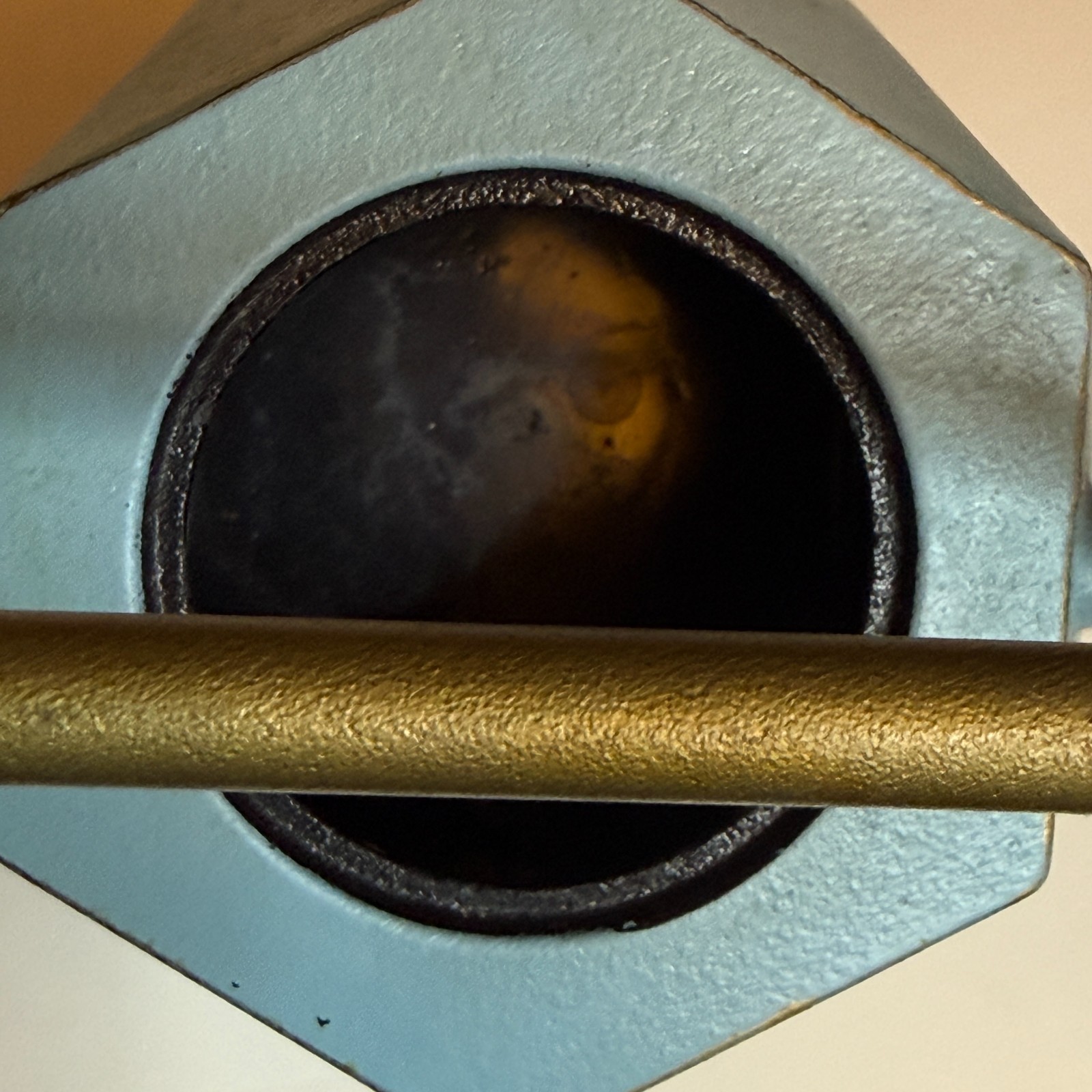 Japanese Tetsubin Cast Iron Blue Diamond Geometric Tea Kettle Stovetop w Infuser