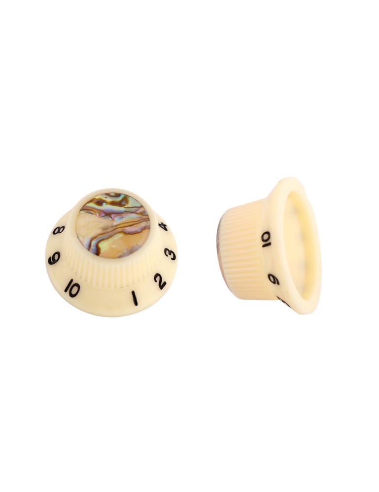 Rubatone Guitar Knobs Abalone Top Speed Control Knobs 6mm Shaft Pots Volume T...