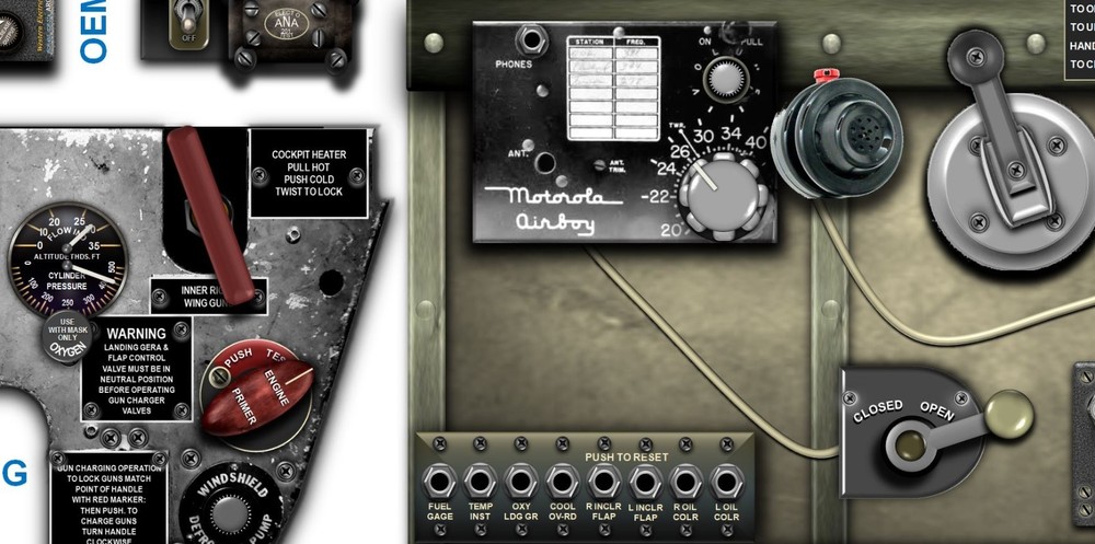 P40B & P49E WARHAWK COCKPIT instrument panel CDkit