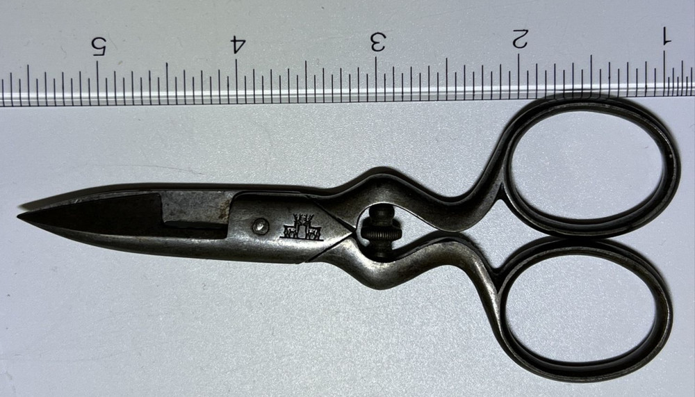Jos Barnard & Sons Small Scissors Embossed Deer Stag Makers Mark
