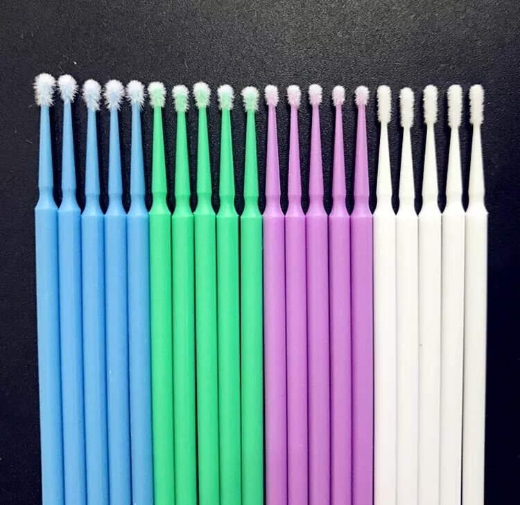 Dental Microbrush Disposable Micro Applicator Brush Cleaning Bendable Soft Tips