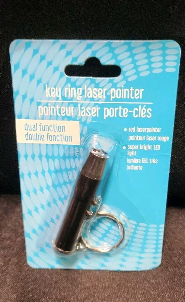 Key Ring Laser Pointer DUAL FUNCTION BRIGHT LED LIGHT