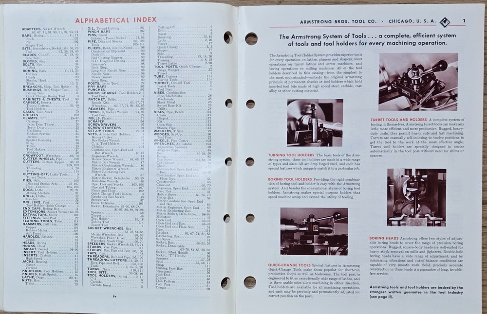 1973 Armstrong Tools Catalog 820B