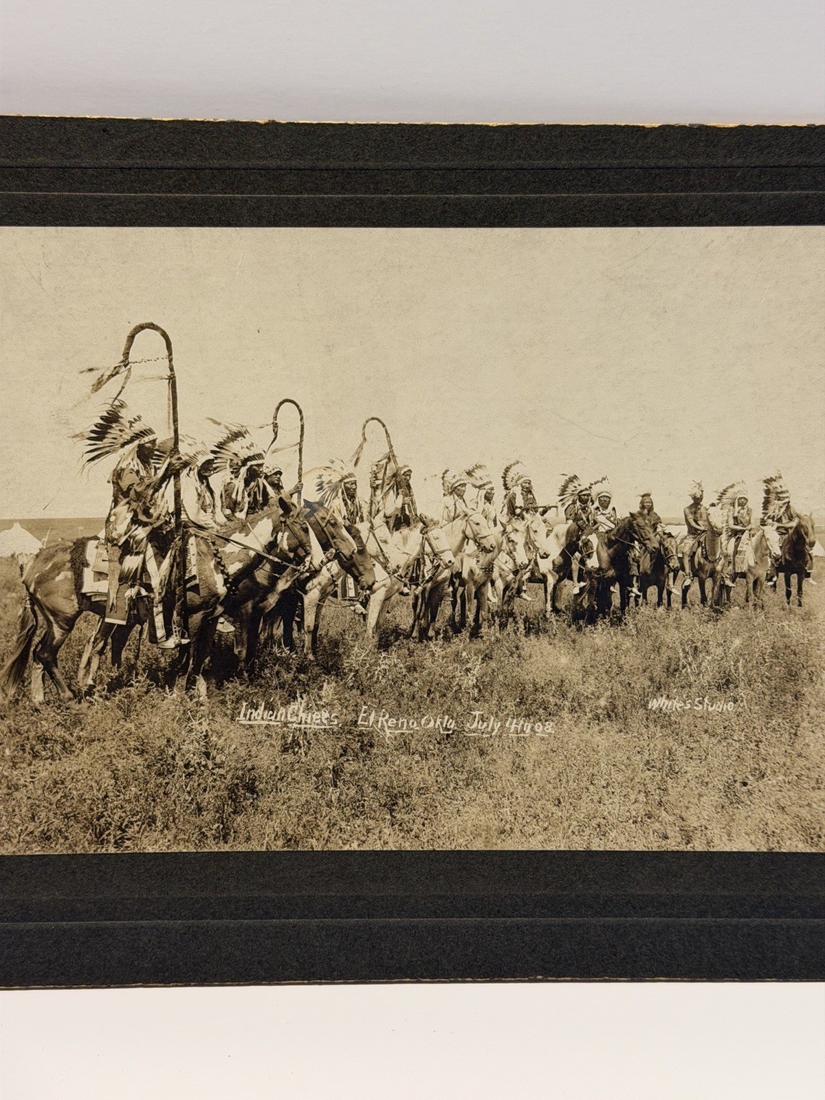 Native American Photograph Titled: "Indian Chiefs, El Reno, Okla., July 1908"