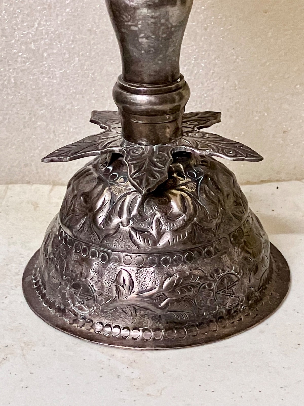 Chalice Carbochons Dragons Pentacle Stars Pentagram Hand Made Silver Plated 13”