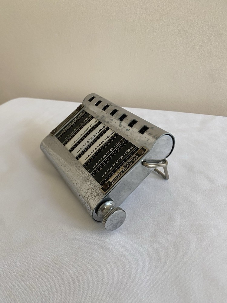 Vintage Automatic Adding Machine MFRS Gem Adding Machine w/stylus & case