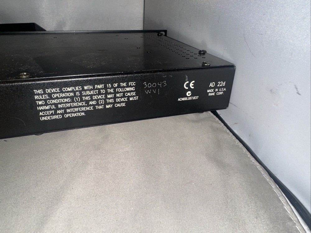 Rane Digital AD 22D Audio Delay includes Power Adapter”PLEASE READ DESCRIPTION”
