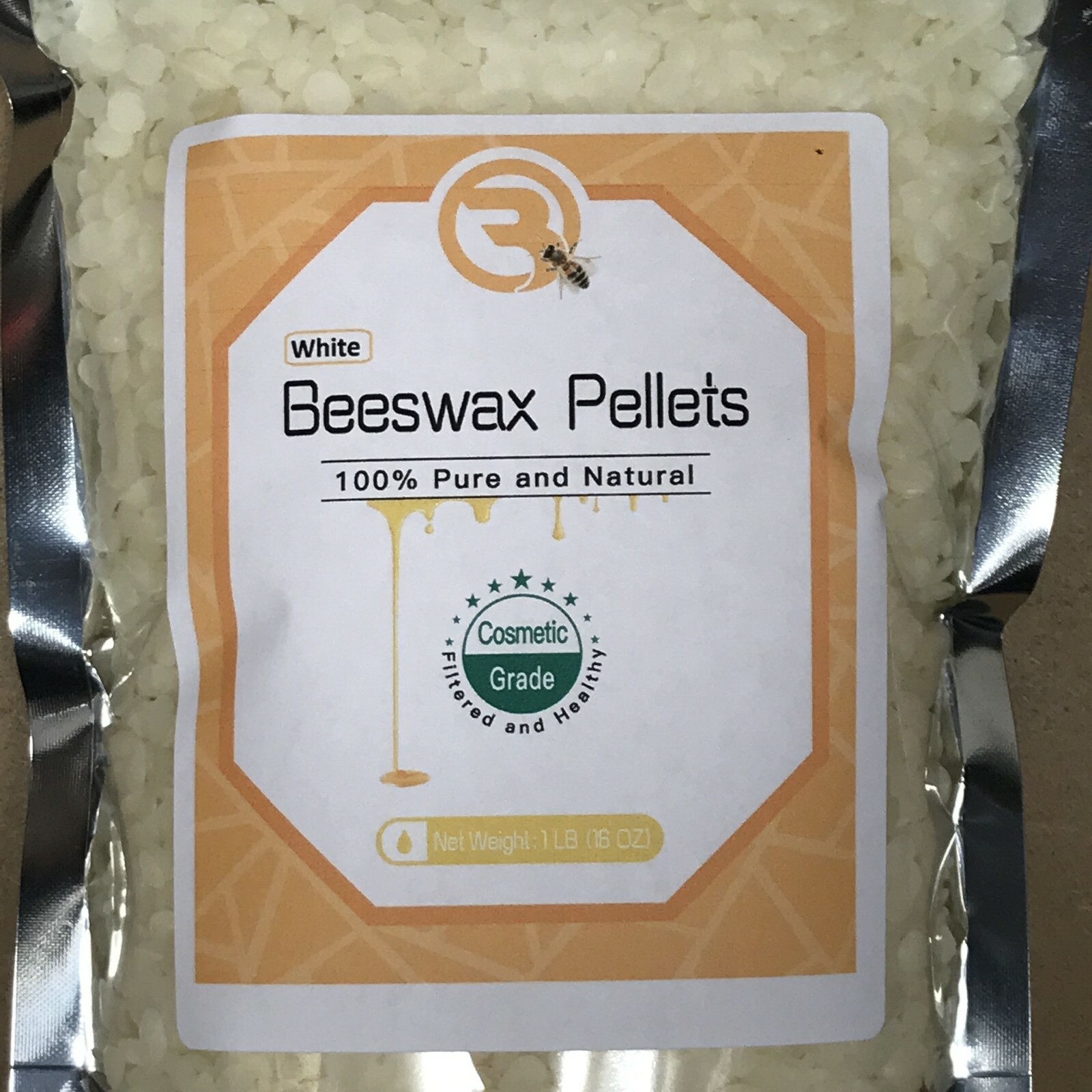 2 4 8 15 oz Pure Natural White Beeswax Pellets Pastilles for Candle Soap Making