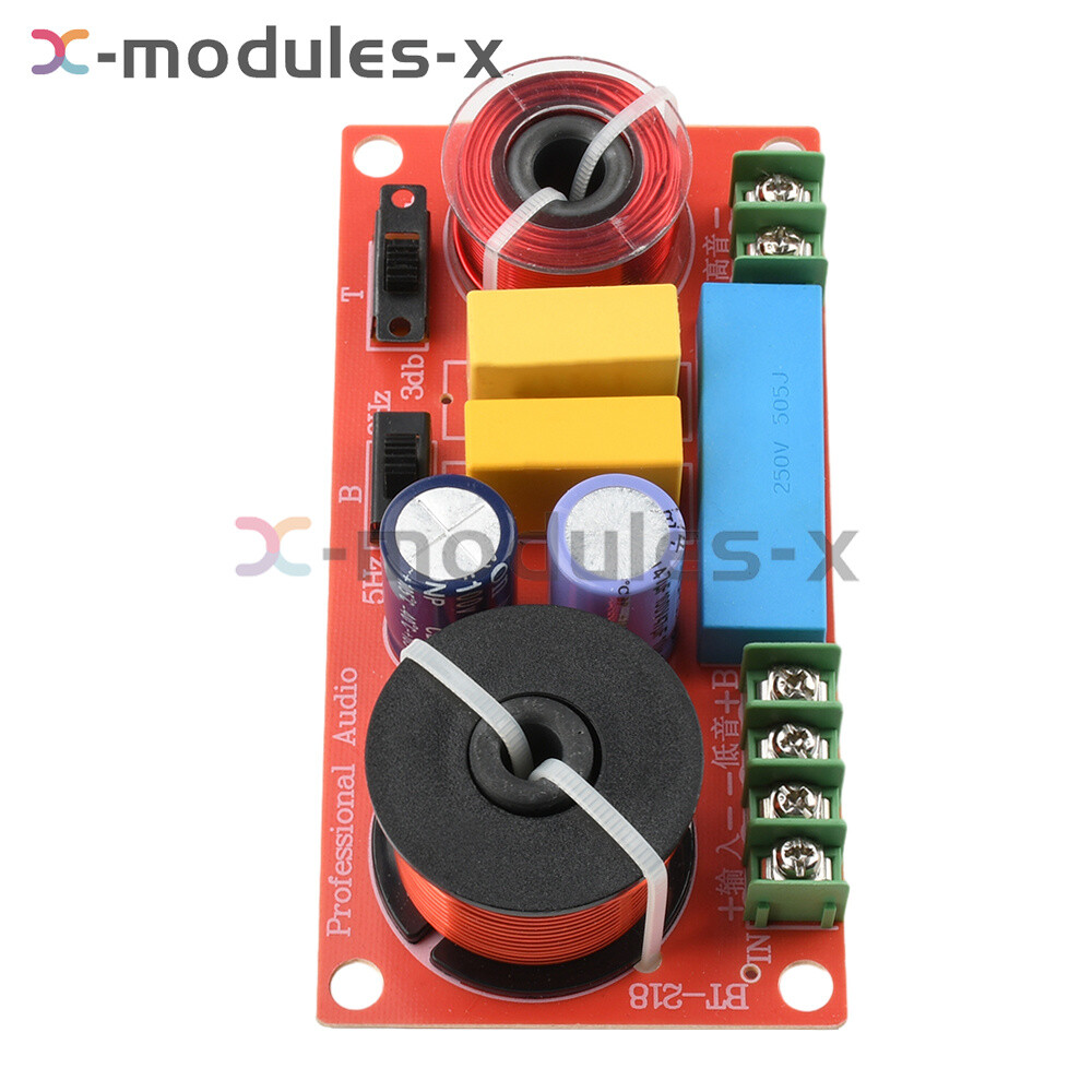 HiFi Bookshelf Speaker Crossover Adjustable 2-Way High Low Frequency Divider
