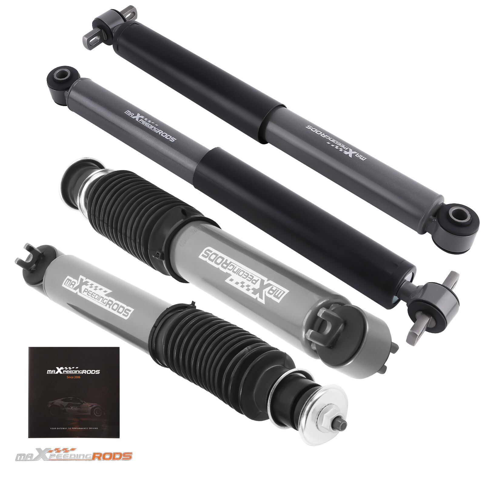 Front 2- 5" Rear 3-6" Drop Lowering Shocks for Chevy S10/GMC Sonoma 1982-2004