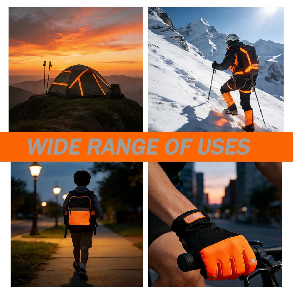2" X 33Ft X 2 Rolls Reflective Ribbon, 2 Cm Reflective Width High Visibility Fab