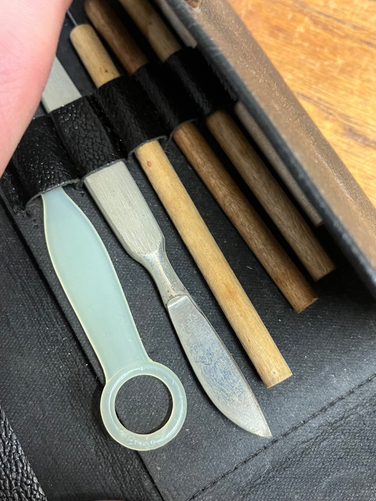 Antique 1920s Student Dissecting Kit Medical Science Instruments w/ Leather Case