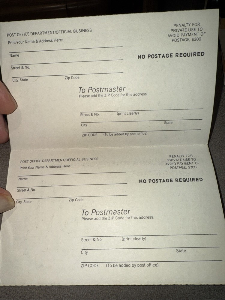 Old Zip code locater cards 1967 from USPS