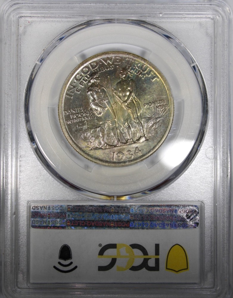 1934 Boone Commemorative Half Dollar PCGS MS66 Gem Quality Toned