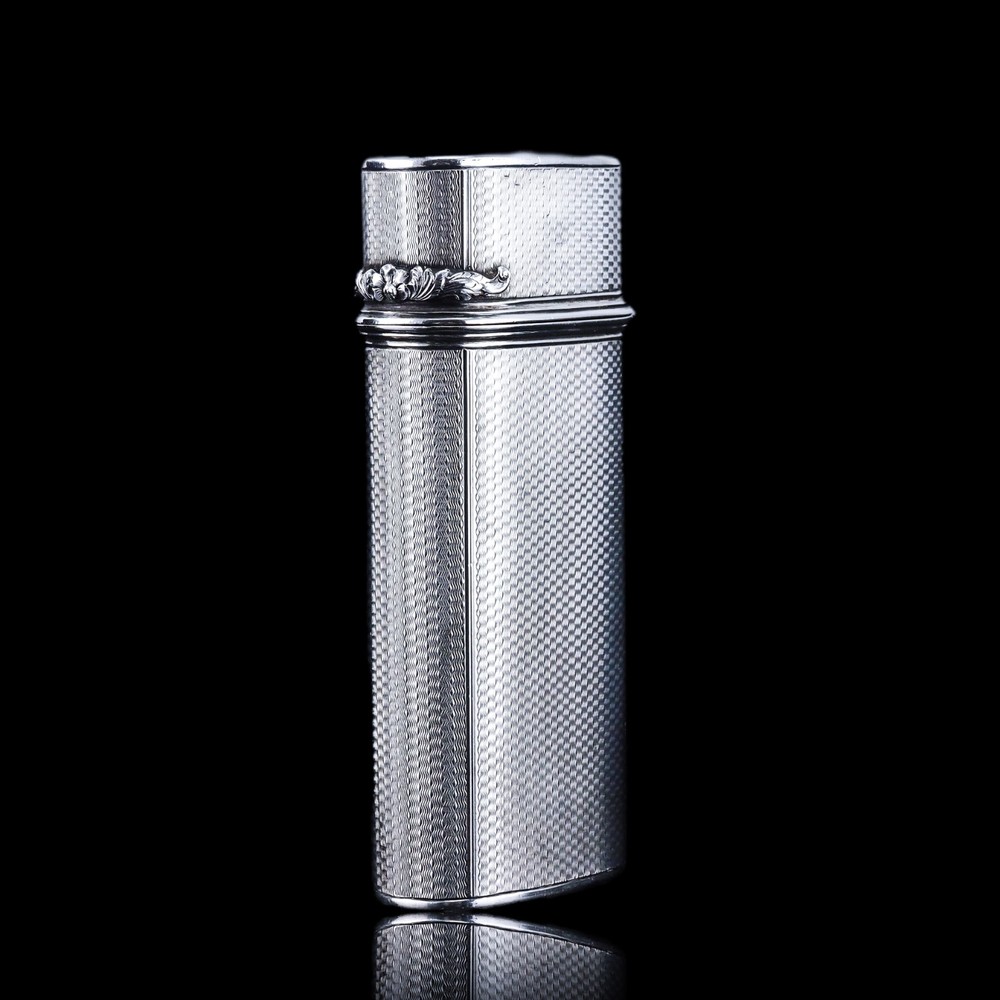 Antique Georgian Solid Silver Cigar/Cheroot Case Engine Turned - Edward Edwards