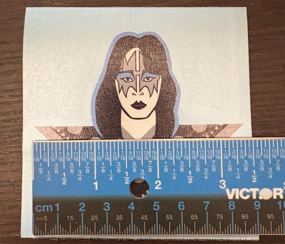 Classic Ace Frehley w/ Kiss makeup head full color Vinyl decal guitar sticker