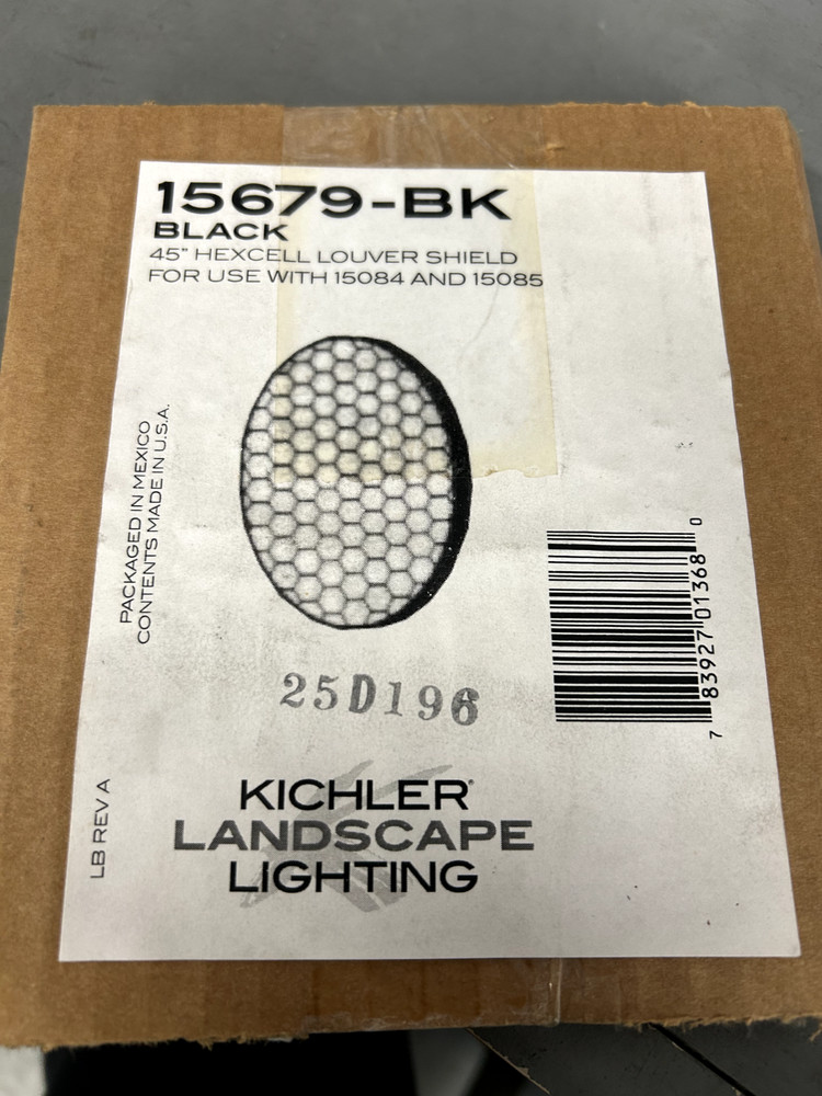 Kichler 15679-BK Black 45" Hexcell Louver Shield