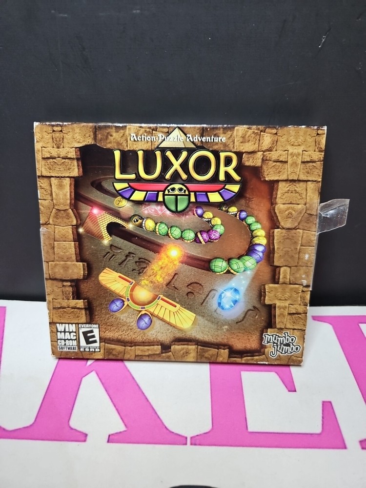 Luxor Mumbo Jumbo Windows Mac Cd-ROM Software PC Video Game Puzzle