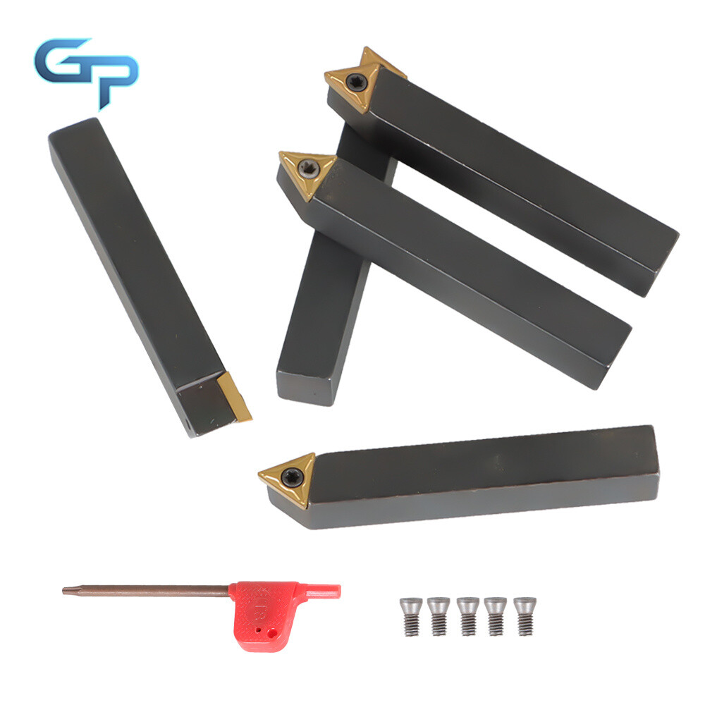 5Pack 3/8" Carbide Indexable Turning Tool Lathe Tool Bit With Carbide Inserts
