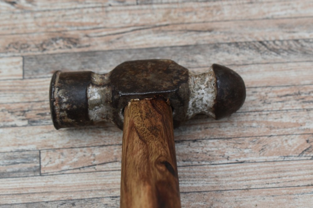 Used Iron Blacksmith Hammer Silversmith Carpentry Work Round Head Hammer Tool