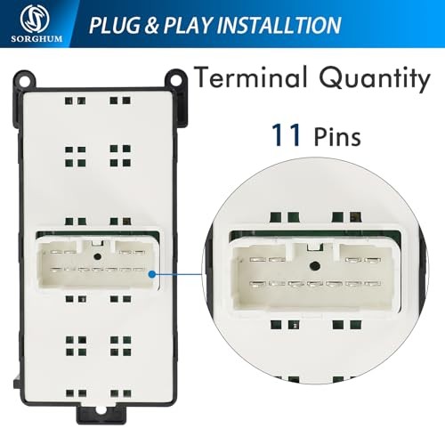 Power Window Switch Driver Side - Master Window Switch Compatible with 2010