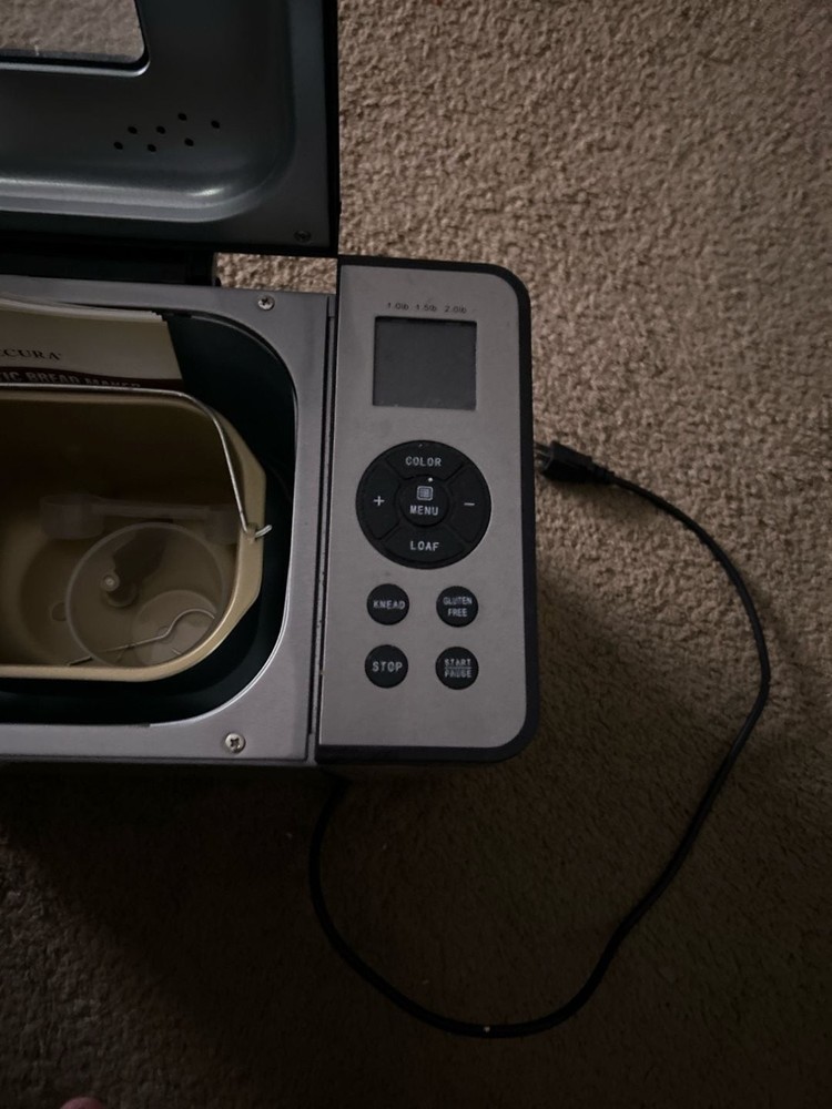 Secura Automatic Bread Maker Stainless Steel with 19 Program Settings