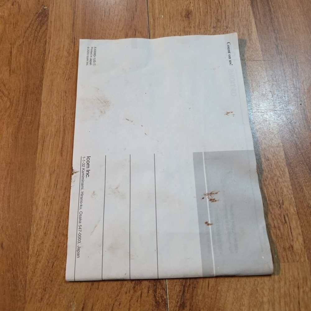 Icom IC-M302 Instruction Manual