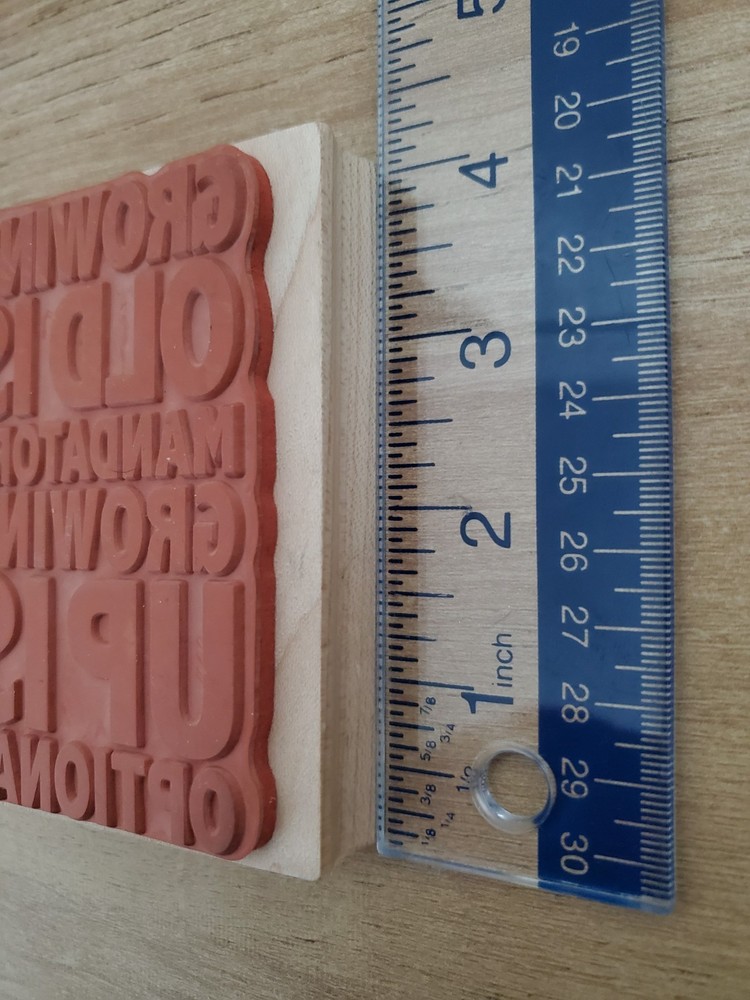Funny Saying Wood Stamp