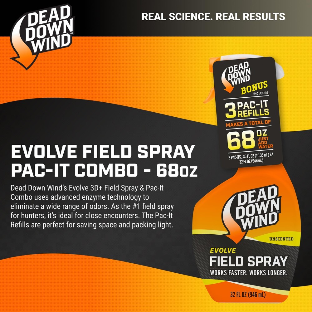 Evolve 3D+ Field Spray Bottle & Refills - Odor Control Hunting Scent Control ...