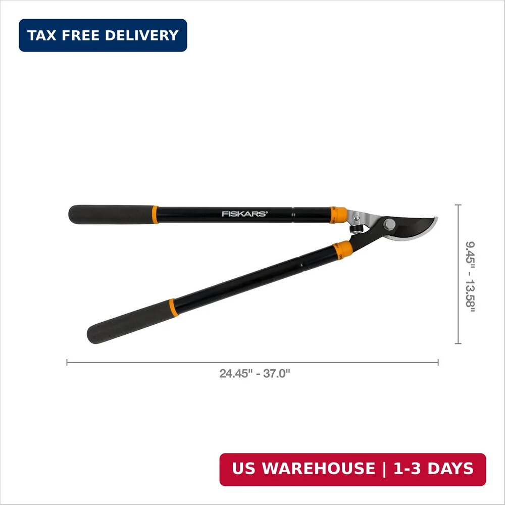 Fiskars Loppers for Tree Trimming, Heavy Duty, with Extendable Handle (24.5"-37"