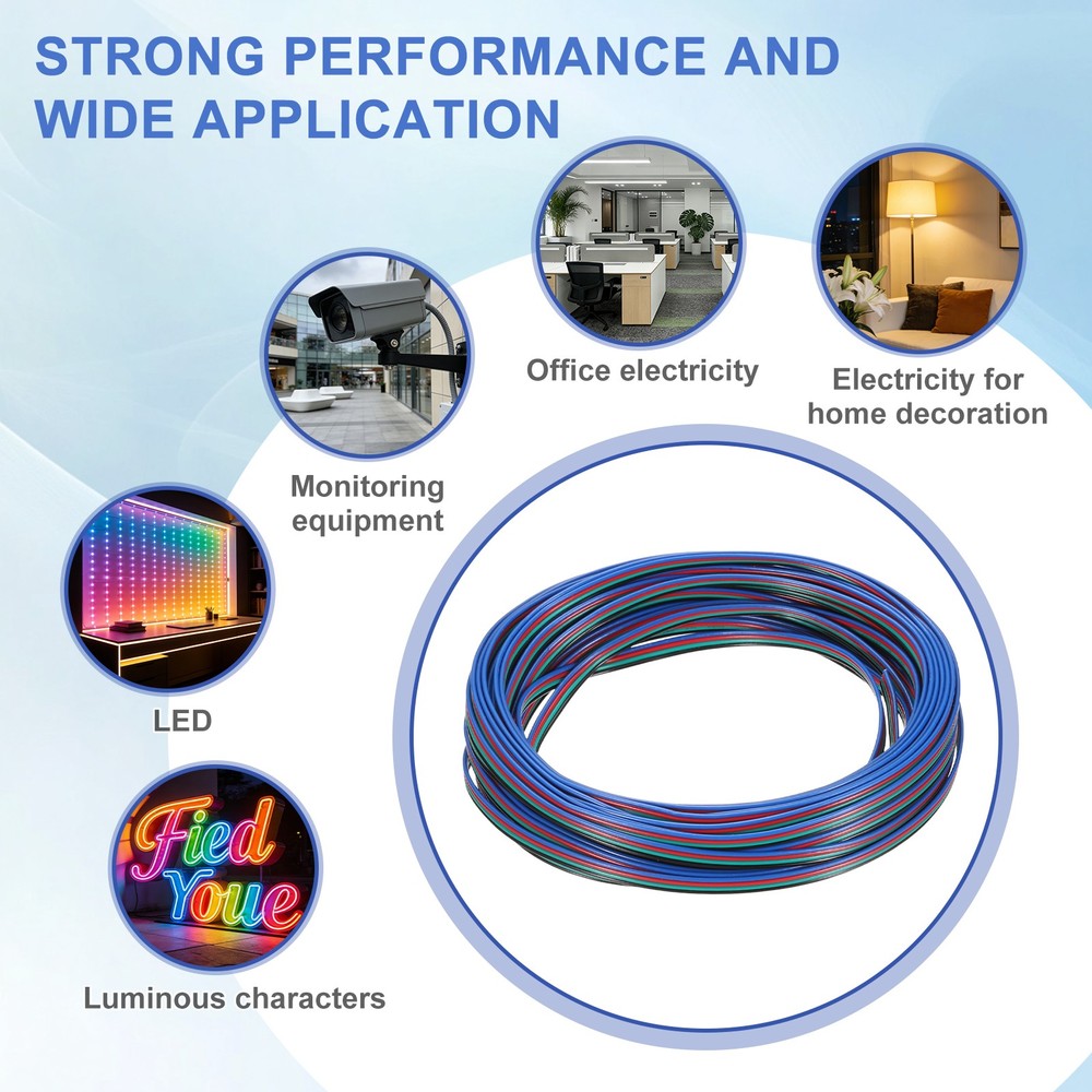 32.8ft 28 Gauge 4 Conductor Electrical Wire Tinned Copper Cable