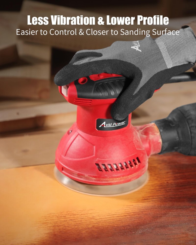 Orbital Sander 3.0 Amp 5 Inch Electric Sander Tool 6 Variable Speeds Random O...