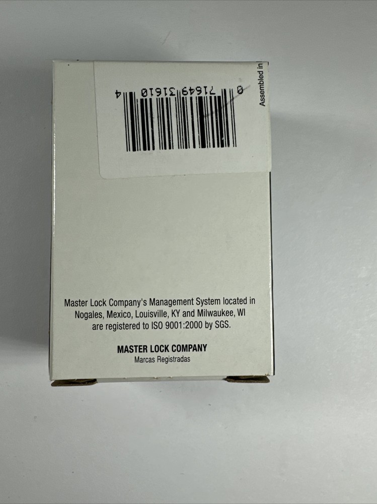 MASTER LOCK 3KA Padlock, 5/8 in,Rectangle, Silver Key #3225