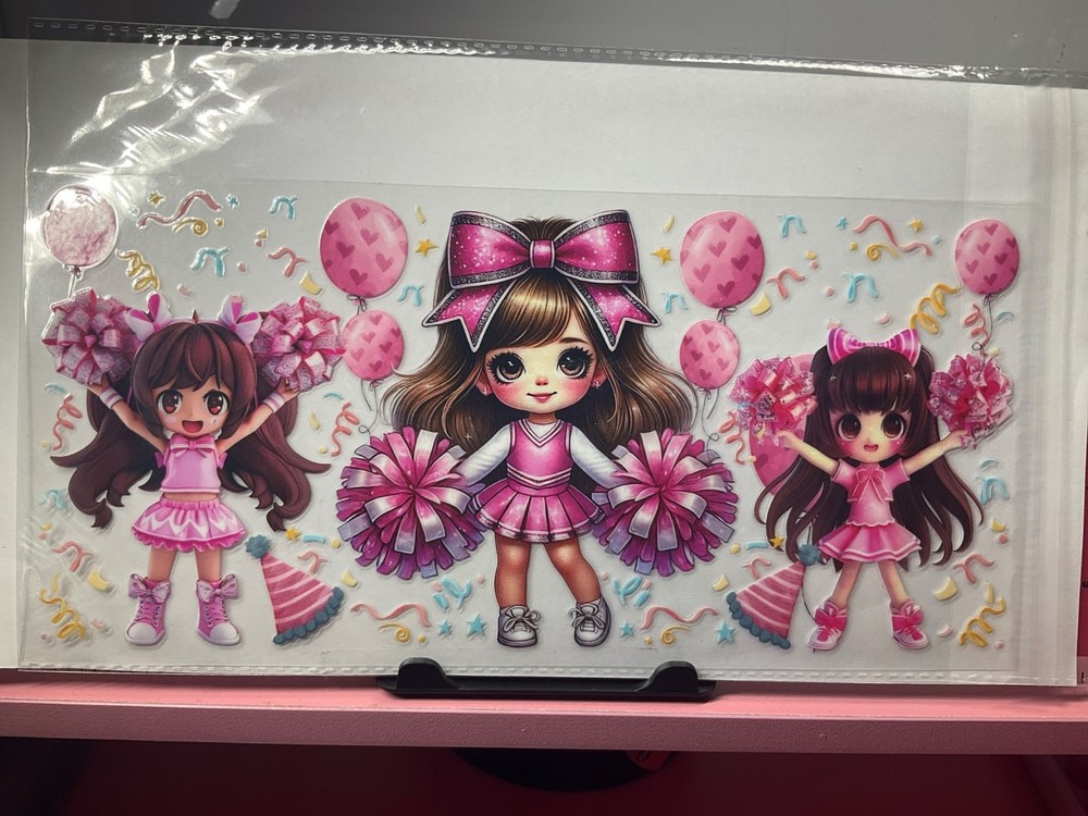 UvDtf Cheer Themed wraps